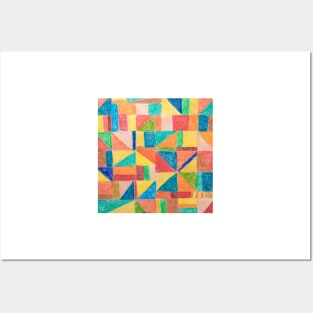 Patchwork squares Posters and Art